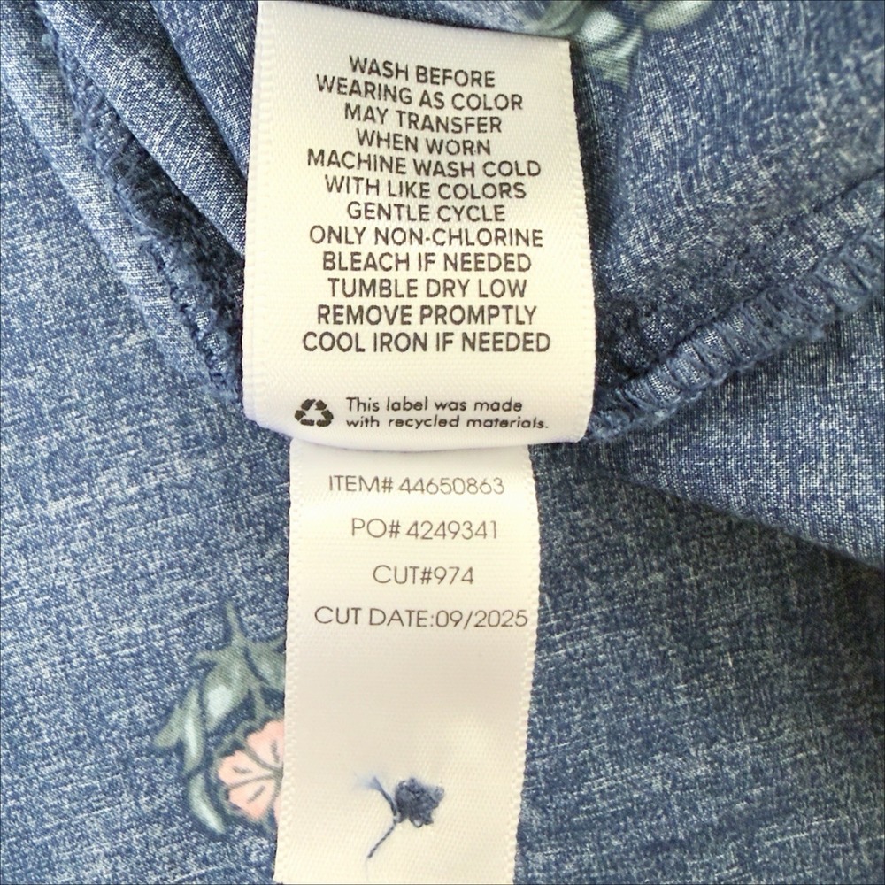 Torrid Belle Isle Top Womens Size 5X Plus Blue Floral Peter Pan Collar Button Up - Picture 9 of 10